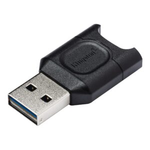 CARD READER extern KINGSTON, interfata USB 3.2 gen 1, citeste/scrie microSDHC/SDXC UHS-II, plastic, negru, "MLPM"