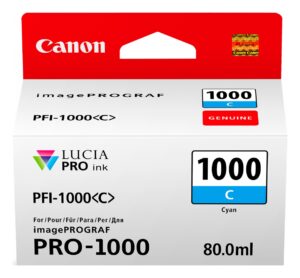 Cartus Cerneala Original Canon Cyan, PFI-1000C, pentru IPF PRO-1000, , ,NOPP, "0547C001AA"