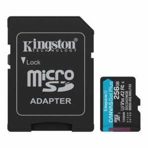 KINGSTON 256GB microSDXC Canvas Go Plus Gen4 200MB/s A2 U3 V30 Card + Adapter "SDCG4/256GB"