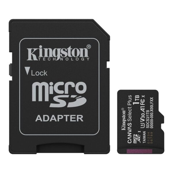 MEMORY MICRO SDXC 1TB UHS-I/W/ADAPTER SDCS3/1TB KINGSTON "SDCS3/1TB"