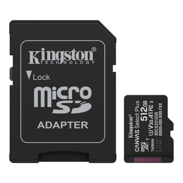 MEMORY MICRO SDXC 512GB UHS-I/W/ADAPTER SDCS3/512GB KINGSTON "SDCS3/512GB" MEMORY MICRO SDXC 512GB UHS-I/W/ADAPTER SDCS3/512GB KINGSTON "SDCS3/512GB"