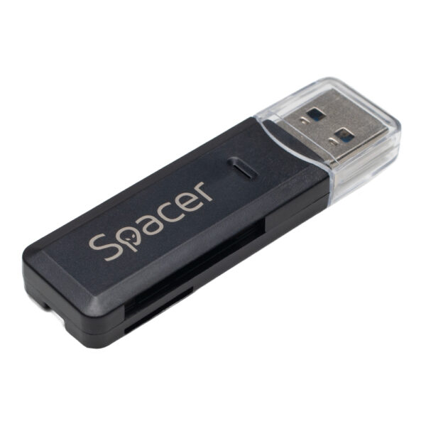 CARD READER extern SPACER, interfata USB 3.0, citeste/scrie: SD, micro SD, Negru, "SPCR-USB3-02" CARD READER extern SPACER, interfata USB 3.0, citeste/scrie: SD, micro SD, Negru, "SPCR-USB3-02"