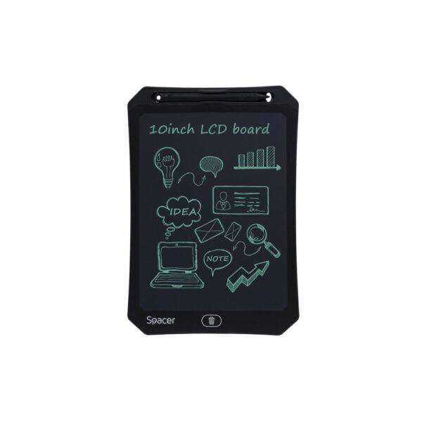 TABLETA LED SPACER pentru scris si desenat, interactiva, e-learning, 10 display, black, baterie CR2025 "SPTB-LED-10" TABLETA LED SPACER pentru scris si desenat, interactiva, e-learning, 10 display, black, baterie CR2025 "SPTB-LED-10"