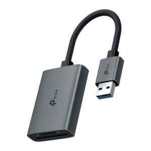 CARD READER extern TP-Link, interfata USB 3.0, citeste/scrie: SD si microSD, suporta carduri maxim 1 TB, lungime cablu 15 cm, metalic, gri "UA430"