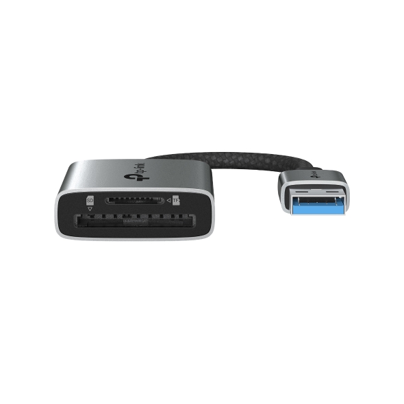 CARD READER extern TP-Link, interfata USB 3.0, citeste/scrie: SD si microSD, suporta carduri maxim 1 TB, lungime cablu 15 cm, metalic, gri "UA430" CARD READER extern TP-Link, interfata USB 3.0, citeste/scrie: SD si microSD, suporta carduri maxim 1 TB, lungime cablu 15 cm, metalic, gri "UA430"
