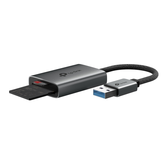 CARD READER extern TP-Link, interfata USB 3.0, citeste/scrie: SD si microSD, suporta carduri maxim 1 TB, lungime cablu 15 cm, metalic, gri "UA430" CARD READER extern TP-Link, interfata USB 3.0, citeste/scrie: SD si microSD, suporta carduri maxim 1 TB, lungime cablu 15 cm, metalic, gri "UA430"