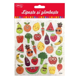 Abtibild Daco AB026 Fructe și legume lipește și zâmbește