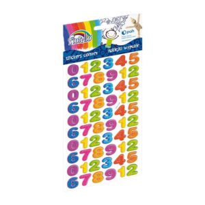 Abțibilduri cifre buretate 18 mm, set 60 buc, Fiorello GR-NP138 / 170-2484