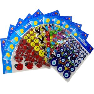 Abțibilduri diverse modele 3D pe coală A4 Colorarte
