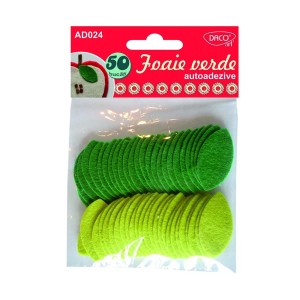 Accesorii craft DACO AD024 frunze din pâslă autoadezivă verzi