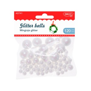 Mingiuțe glitter DACO AD741 pentru craft de Crăciun