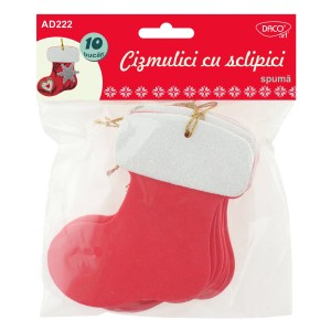 Accesorii craft DACO AD222 cizmulițe cu sclipici din spumă