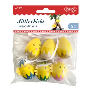 Accesorii craft DACO AD935 Puișori din ouă, set 3 bucăți