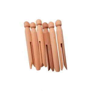 Accesorii creație din lemn Colorarte Doll Pins natur set 6 buc A 639