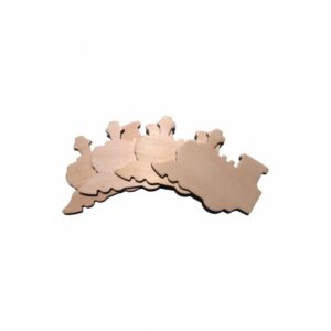 Accesorii creație din lemn locomotive, set 4 buc, Colorarte