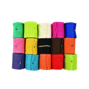 Accesorii creație din pânză de iută Colorarte, diverse culori, 5 cm x 2 m, set 15 buc