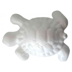 Accesorii creație din polistiren Colorarte, broască țestoasă, alb, set 1 buc