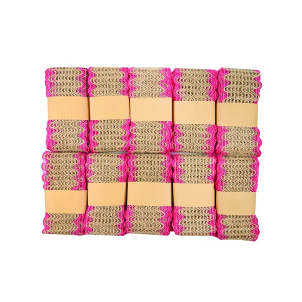 Accesorii creație pânză iută Colorarte 4 cm x 2 m margine color set 10 buc