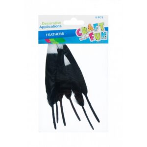 Accesorii pentru creație cu pene negru și argintiu Craft with Fun 463663