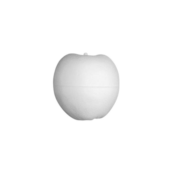 Accesoriu creație din polistiren HD în formă de măr alb Colorarte 8x8x7,5 cm Accesoriu creație din polistiren HD în formă de măr alb Colorarte 8x8x7,5 cm