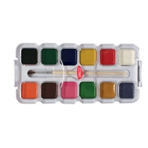 Acuarele 12 culori semi-uscate Perinița DACO AR127 Acuarele 12 culori semi-uscate Perinița DACO AR127