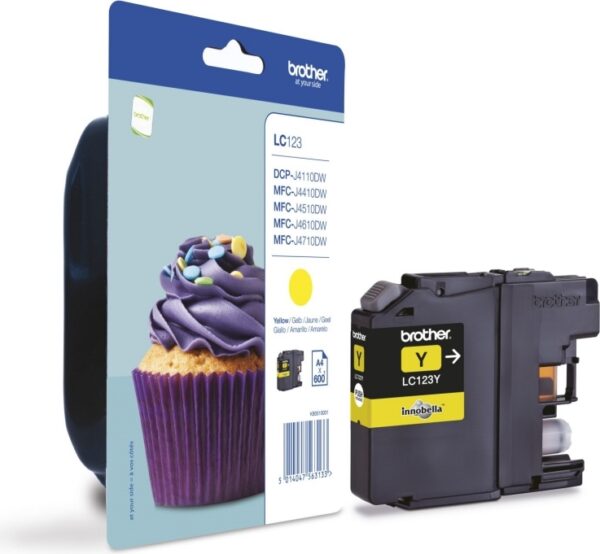 Cartus Cerneala Original Brother Yellow, LC123Y, pentru DCP-J4110| MFC-J4410|J4510|J4610|J4710|J6520|J6920, 600, , "LC123Y" Cartus Cerneala Original Brother Yellow, LC123Y, pentru DCP-J4110| MFC-J4410|J4510|J4610|J4710|J6520|J6920, 600, , "LC123Y"