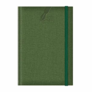 Agendă A5 nedatată Colere EJ-1504, 224 pagini, cu elastic, verde