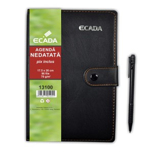 Agendă cu pix 17,5 x 25 cm ECADA 13100 Agenda cu pix 17,5 x 25 cm ECADA 13100
