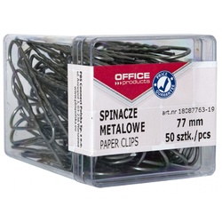 Agrafe metalice rotunjite Office Products 77 mm argintii