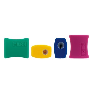Ascuțitoare din plastic dublă cu container Double MILAN