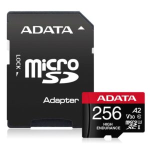 CARD MicroSD ADATA, Premium, 256 GB, V30 UHS-I U3 "AUSDX256GUI3V30SHA2-RA1"