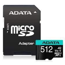 Card memorie 512GB Premier Pro MICROSDXC, R/W up to 100/80 MB/s, with Adapter "AUSDX512GUI3V30SA2-RA1"