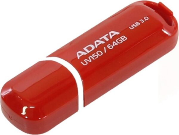 MEMORIE USB 3.2 ADATA 64 GB, cu capac, carcasa plastic, rosu, "AUV150-64G-RRD"