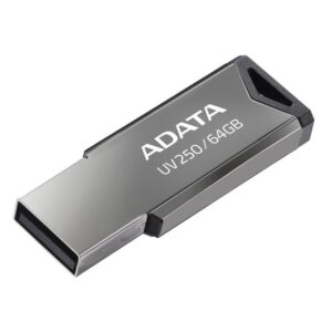MEMORIE USB 2.0 ADATA 64 GB, clasica, carcasa metalica, argintiu, "AUV250-64G-RBK"