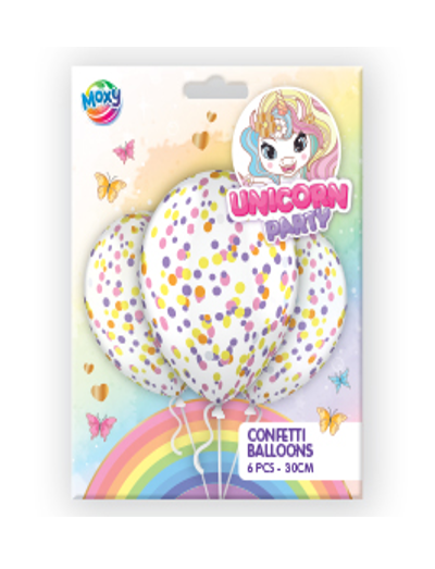 Baloane 3D confetti Unicorn 30 cm Grafix Baloane 3D confetti Unicorn 30 cm Grafix