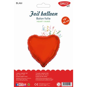 Balon folie inimă 46 cm DACO BL46I
