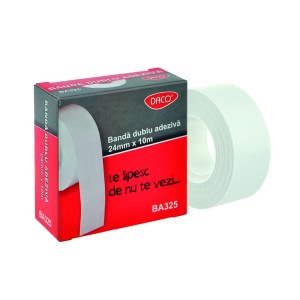 Bandă adezivă dublă 24 mm x 10 m DACO BA325