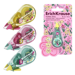 Bandă corectoare ErichKrause Floral Soul 5 mm x 6 m