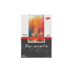 Bloc A3 acuarelă 300 g/mp 12 file DACO BD330