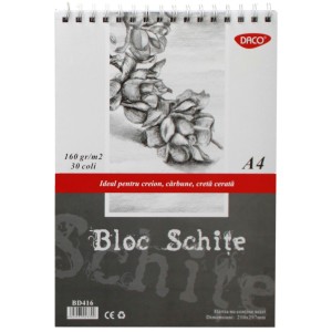 Bloc A4 pentru schițe DACO BD416