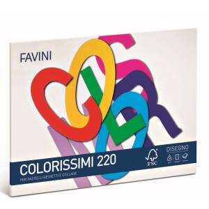 Bloc desen D4 16 file 220 g/mp Colorissimi FAVINI A16X404