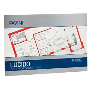 Bloc hârtie calc A3, 10 file, 75 g/mp, FAVINI Lucido A210403