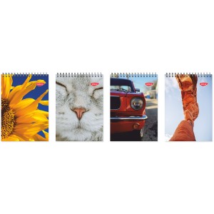 Bloc notes A6 cu spiră DACO BN680AR, 80 file