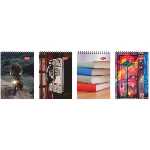 Bloc notes A7 cu spiră DACO BN780AR, 80 file