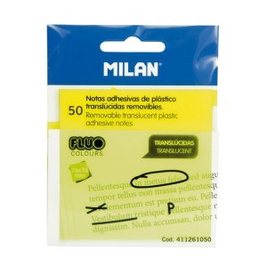 Bloc notes adeziv plastic 76x76 galben MILAN 411261050 Bloc notes adeziv plastic 76x76 galben MILAN 411261050