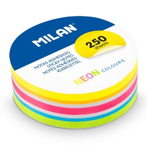 Bloc notes adeziv rotund 67 mm asortat MILAN 41671NE250