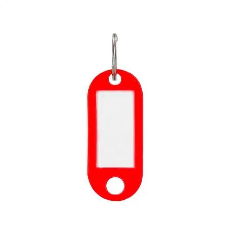 Breloc cu etichetă pentru chei Q-Connect 50 x 22 mm roșu