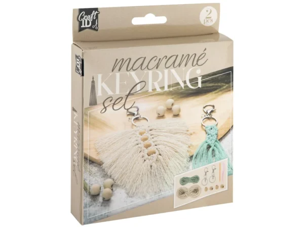 Breloc macrame Grafix, set 2 piese, 3x9 cm și 6x10 cm