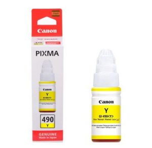 Cartus Cerneala Original Canon Yellow, GI-490Y, pentru G1400|G2400|G3400, 70ml, , "BS0666C001AA"