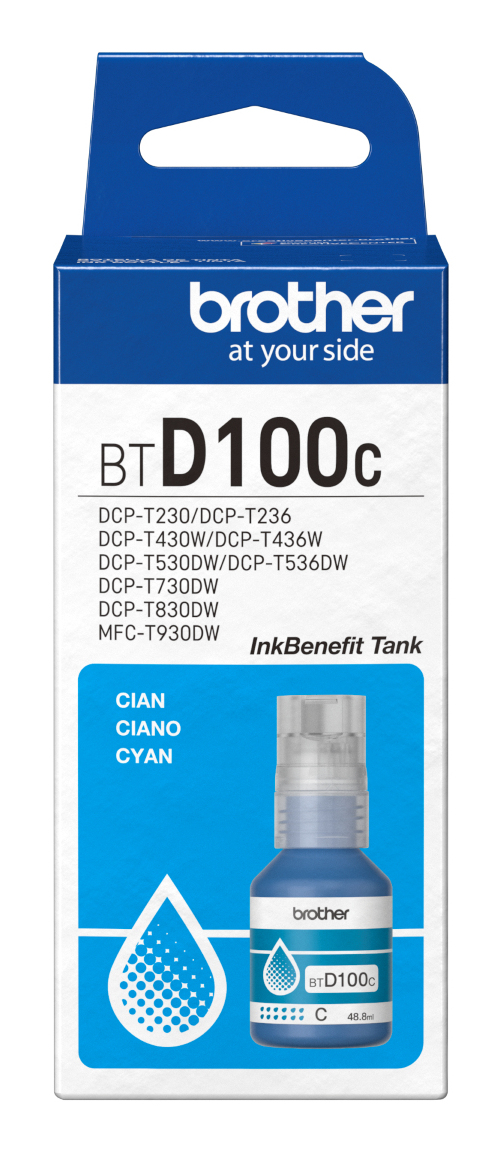 Cartus Cerneala Original Brother Cyan, BTD100C, pentru DCP-T430W|DCP-T530DW|DCP-T730DW|MFC-T930DW|5K, incl.TV 0 RON, "BTD100C" Cartus Cerneala Original Brother Cyan, BTD100C, pentru DCP-T430W|DCP-T530DW|DCP-T730DW|MFC-T930DW|5K, incl.TV 0 RON, "BTD100C"